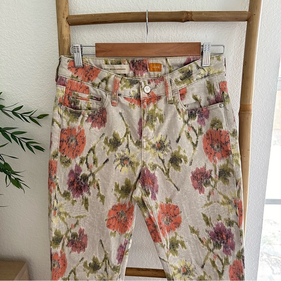Anthropologie Pilcro Beige Floral Jeans Sz 29 - Picture 7 of 10
